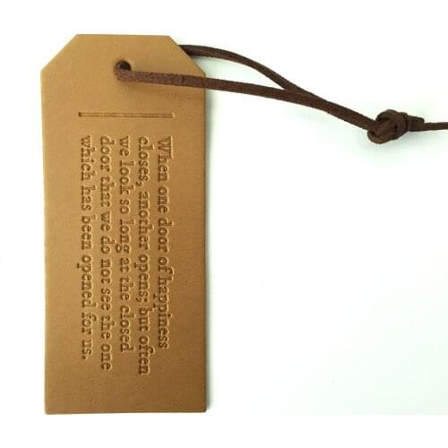 Logo Tags 10x4.5cm Custom Design Garment Leather Labels For Clothing Shoes