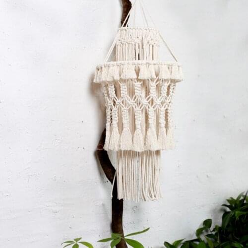 Boho Tapestry Hand-woven Home Decoration Lampshade Bedroom Chandelier Lampshade Tapestry Wall Hanging