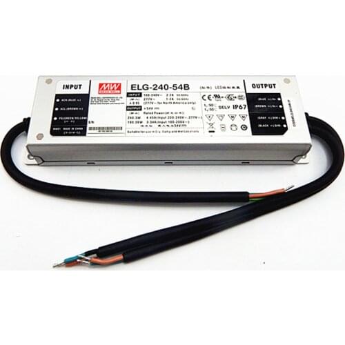 MEAN WELL ELG-240-54B 240W 54V 4.45A IP67 current and voltage adjust Power Supply for 2pcs CITIZEN CLU058-1825