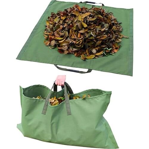 Garden Waste Bag Durable Reusable Waterproof Leaf Storage Bag Outdoor Yard Weeds Grass Container Heavy Duty Tote Trash Pouch