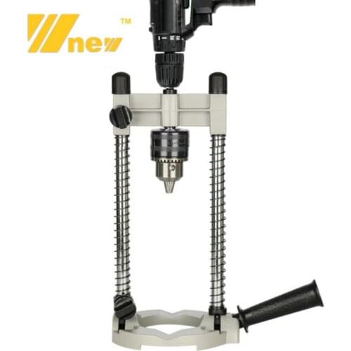 Multi-Angle Drill Guide Attachment Power Drill Stand with Chuck, Vertical Drilling Guide Doweling Locator Electric Drill Bracket