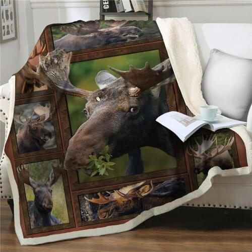 Cartoon rhinoceros Blanket Printed Sherpa Blanket Quilt Bedspread on Bed sofa Home Textiles Dreamlike Style throw thick blanket