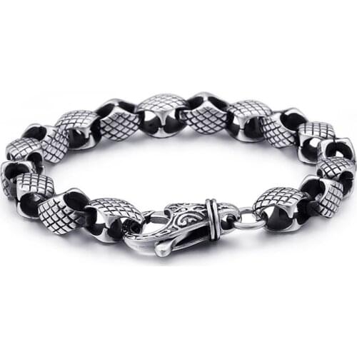 Stainless steel jewelry Domineering exaggerated personality punk skull titanium steel mens bracelet