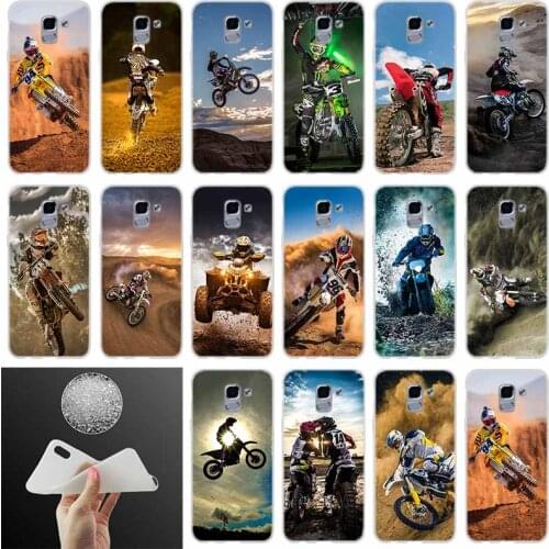 Soft silicone Phone case Cover Motocross moto FOR Coque Samsung Galaxy J6 J4 J8 J7 2018 Plus J3 J5 J7 Prime Pro 2017 2016 Casse