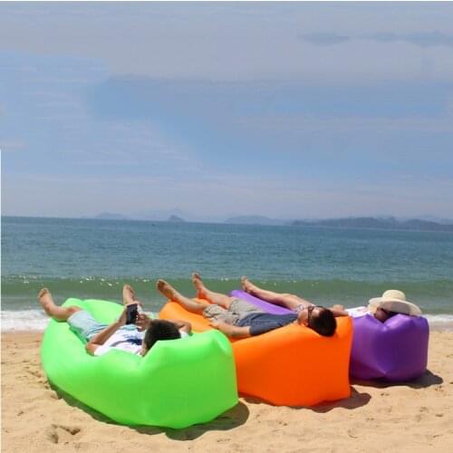 200*70cm Inflatable Sofa Camping Lazy Bag Outdoor Portable Water Beach Grass Park Air Bed Lounger Trending Products
