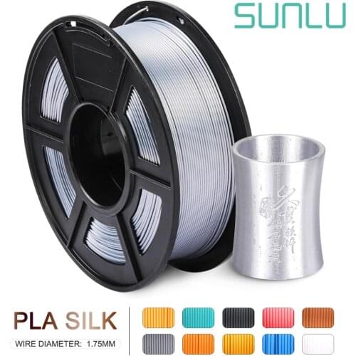 SUNLU 1.75mm PLA SILK Rainbow color 3D printer Filament tangle free 100% no bubble with Vacuum bag packing пластик для 3d ручки