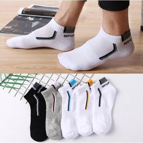 5pairs Mens Socks Cotton Stripe Boat Socks All Seasons Spring Autumn Male Casual Men Sock Breathable Men Ankle Sock Meias