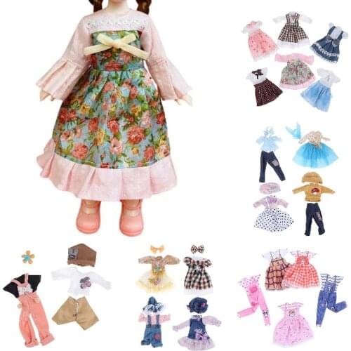 New Hot! 30cm Doll Accessories 1/6 12'' Doll Clothes Suit Dress Princess Doll Dressup Toy