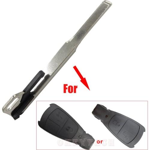 OkeyTech 1pcs/lot Replacement Emergency Key Blade Uncut For Mercedes Benz C E Class Car Fob Key Blade Insert uncut key