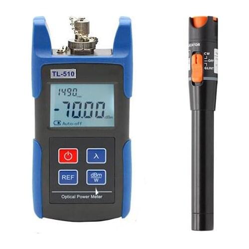 Optical power meter+optic fiber Visual Fault Locator Red Light Source 10mW 3pcs/lot