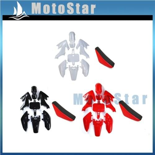 Plastic Fairing Body Kits + Tall Foam Seat For 50cc 70cc 90cc 110cc 125cc 140cc 150cc 160cc Honda CRF50 XR50 Pit Dirt Bike