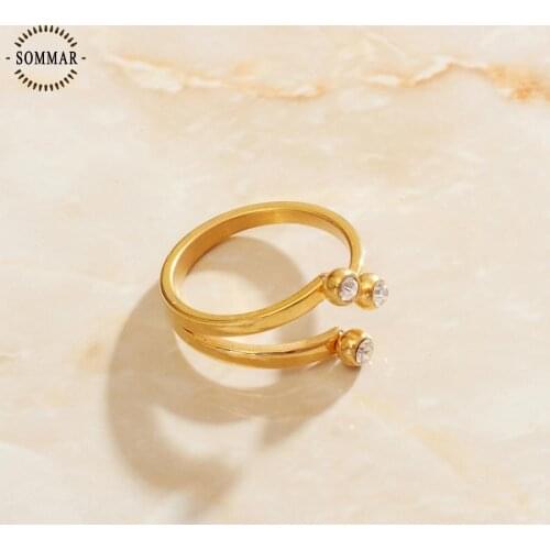 SOMMAR aliexpress Gold color size 6 7 8 Girl Joint Knuckle Rings Minimalistic opening Jewelry on the neck Wholesale