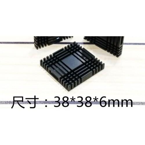10PCS High quality heat sink 38*38*6MM electronic rasiator chip cooling radiator black aluminum heat sink