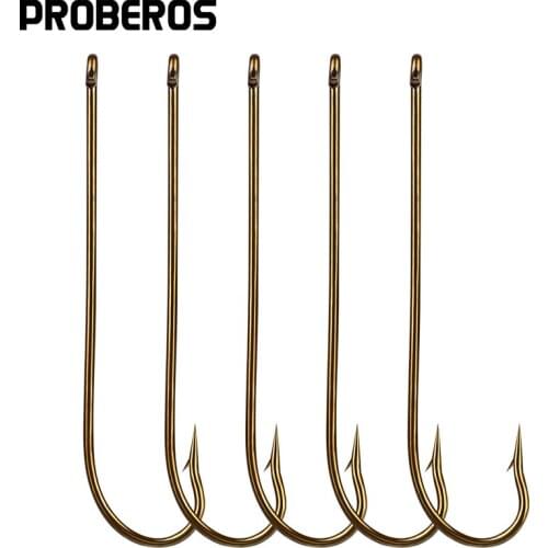 PROBEROS Saltwater Fishing Hook High-Carbon Steel Fishhook 1000pc/lot High Strength 1#-12#-1/0#-6/0# Hooks