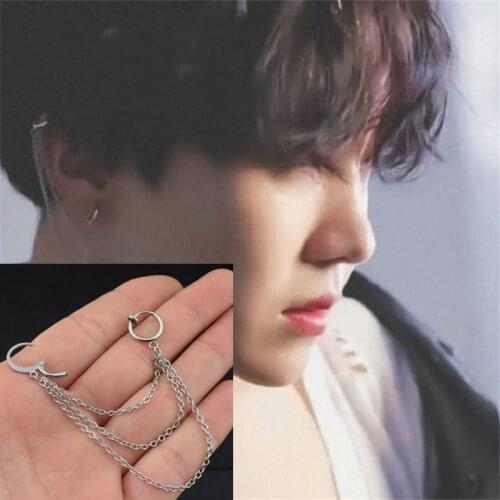 KPOP DNA Korean V Arrival Winner Bangtang Boys Jin Earrings Jungkook Suga Jhope Tassels Ear Stud For Women Men