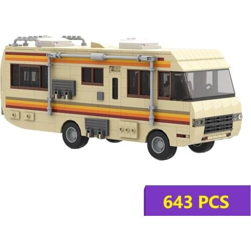 Movie Series Breaking-Bads Simulation Truck Bus Car High-Tech Model Building Blocks Diy Bricks Christmas Gift For Child