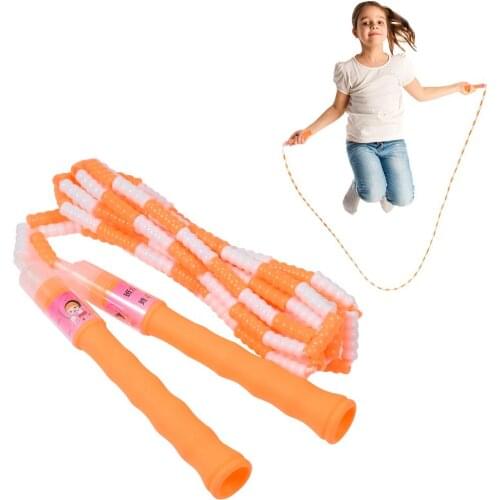 270CM Rope Skipping Durable Bright Color Without Knotting Skipping Non-slip Handle Adjustable Length For Kids Sport Unisex