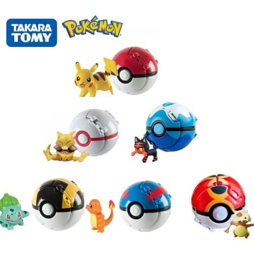 TOMY Pokemon Elf Ball Pikachu Pocket Monster Variant Toy Action Figure Model Toys Kids Game Cosplay Toy Optimal Holiday Gift