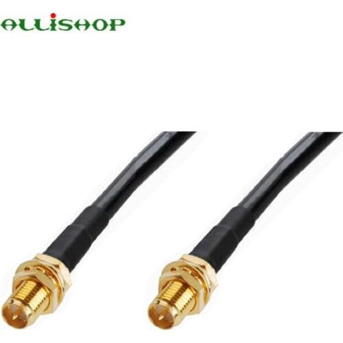 ALLiSHOP 0-3Ghz pigtail RP-SMA female brooches plug to RP-SMA female brooches plug low loss RG58 cable for Antenna extension