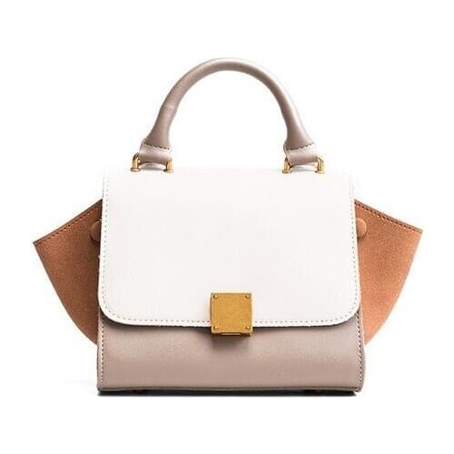 European style Fashion New Women Handbag PU leather Female bag Simple Hit color Shoulder bag High quality Portable Tote bag