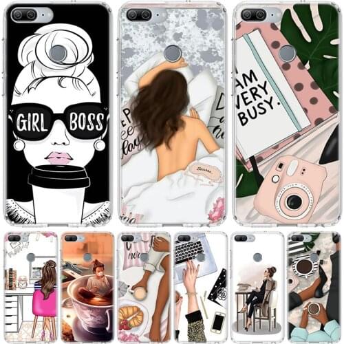Girl Boss Pink Women Phone Case for Huawei Honor 10 9 20 7A 7X 8A 8S 8X 9X Lite Pro Y5 Y6 Y7 Y9S 2019 10i 20i Coque Cover