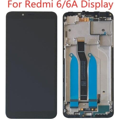 5.4 inch For Xiaomi redmi 6A LCD Display Touch Screen Digitizer Assembly Replacement Frame For Xiaomi Redmi 6 Global Version