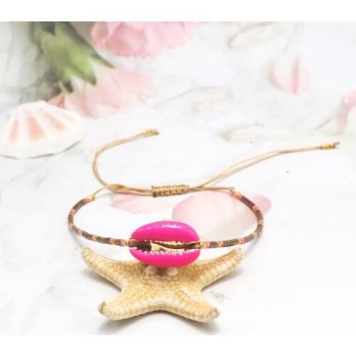 ZHONGVI Summer Beach Shell Bracelets Bohemian Miyuki Bead Bracelet for Women Handmade Woven Natural Shell Jewelry Wholesale Gift