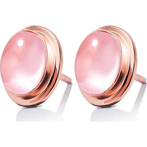100% 925 Sterling Silver Fashion Opal Gem Ladies' Stud Earrings Women Girls Jewelry Wholesale Gift Drop Shipping