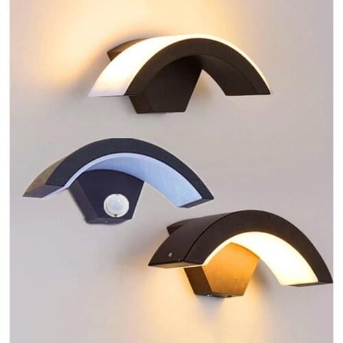 24W Outdoor Motion Sensor LED Porch Lamp With PIR Motion Sensor Waterproof Garden Wall Light Villa Hotel Corridor Wall Lamps