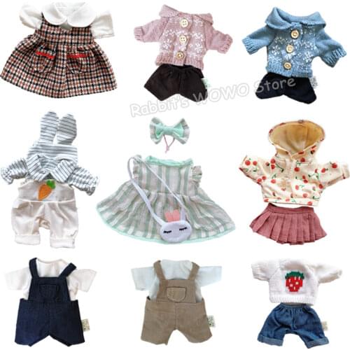 30cm Le Sucre Doll Clothes for Rabbit/Cat/Bear Plush Toys Bunny Suit Sweater Clothes Accessories for 1/6 BJD Dolls Kids Gifts