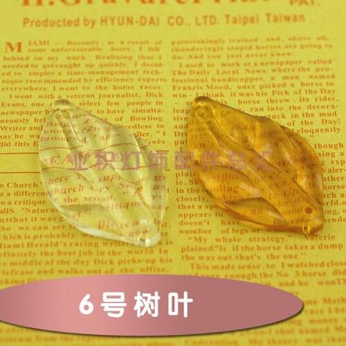 No.6 leaves Acrylic resin plastics Leaves Pendant pendant Crystal flower decoration decorative crystal Lighting accessories DIY