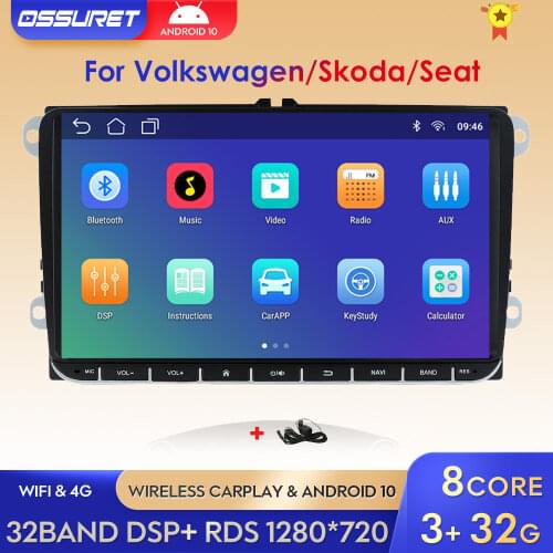 Android 10 9" 2din Car DVD for POLO GOLF 5 6 POLO PASSAT B6 CC TIGUAN TOURAN EOS SHARAN SCIROCCO CADDY with GPS Navi