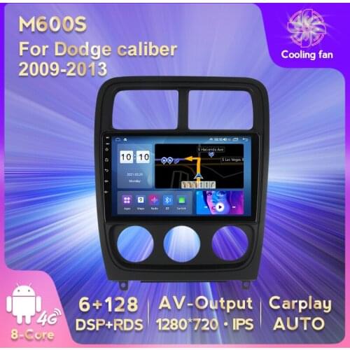 IPS HD 1280*720 Android 11 Car GPS Navigation DVD Multimedia Player for Dodge Caliber 2009-2011 Built-in Carplay AUTO WIFI BT