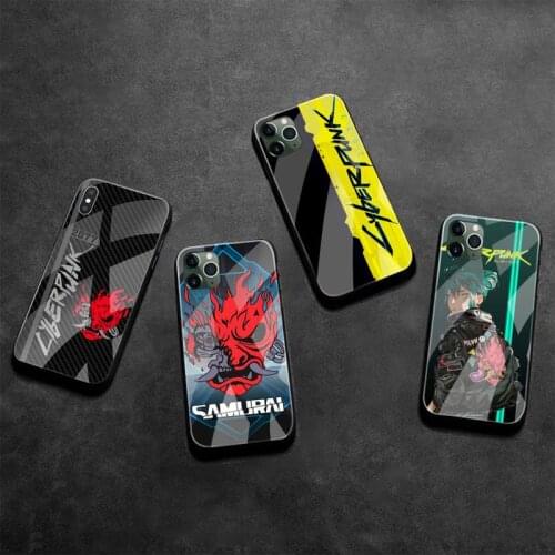 Game C-Cyberpunkes Phone Case Tempered Glass For iPhone 12 Pro Max Mini 11 Pro XR XS MAX 8 X 7 6S 6 Plus SE 2020 cover