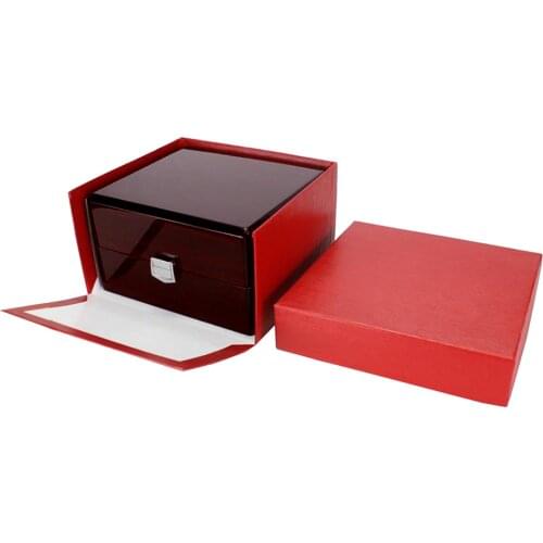 Single Slot Wooden Watch Display Case Jewelry Bracelet Storage Organiser Box Gift for Men Women, 17 x 15 x 10cm