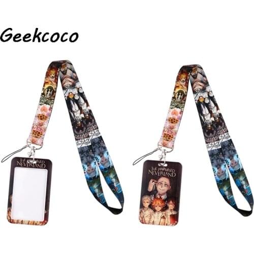 J2429 Anime Necklack Lanyard Key Gym Strap Multifunction Mobile Phone Decoration With Card Holder Cover For Fans