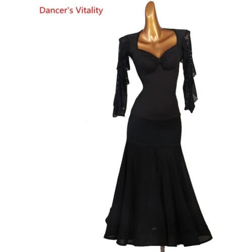 Latin Dance set Women Tops Skirt Competition Clothes Ballroom Dancing Professional Custom Performances Clothes Suit Female