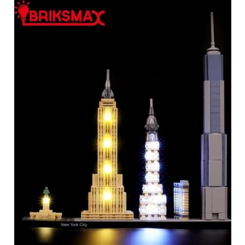 BriksMax Led Light Up Kit For 21028 Architecture New York City ，(NOT Include Model)