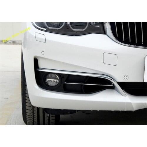 Lapetus ABS Chrome Front Fog Lights Lamps Eyebrow Stripes Cover Trim Fit For BMW 3 Series GT Gran Turismo F34 2013 - 2018
