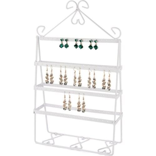 Metal Creative Jewelry Display Rack Iron Earring Holder Jewelry Display Stand Earring Necklace Storage Rack