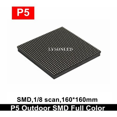Hot Selling P5 Outdoor SMD Led Display Module 32*32 Pixels 160x160mm Small Size Panel