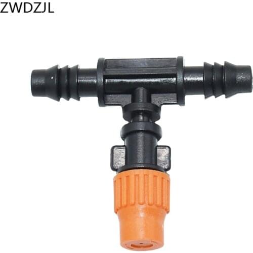Drip irrigation Atomizing Nozzle adjustable 8/11 Tee Hose Irrigation water Nozzle greenhouse Garden Lawn Sprinkler 10pcs