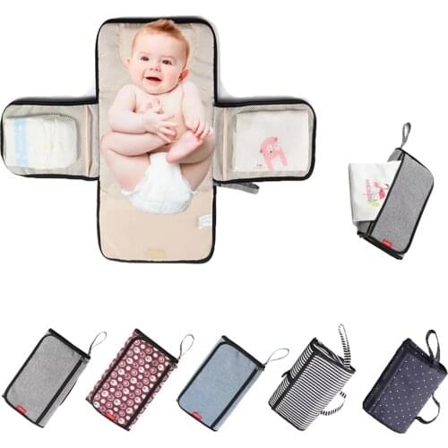 New 3 In 1 Waterproof Changing Pad Diaper Travel Multifunction Portable Baby Diaper Cover Mat Clean Hand Folding Diaper Bag