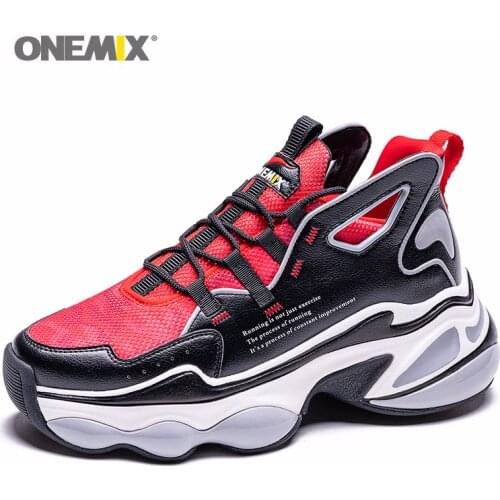 Onemix Running Shoes for Men Hight Lncrease Height Increasing female platform shoes brand Outdoor Sneakers Lncrease 7 CM