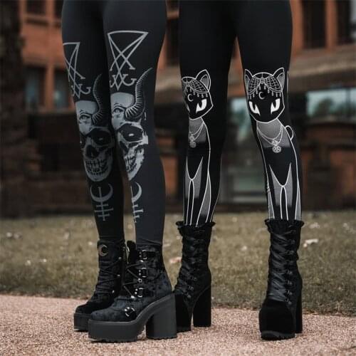 Punk Grunge Gothic pant Harajuku Pentagram pant Long Sleeve Autumn Hollow Out Patchwork trouser Vintage