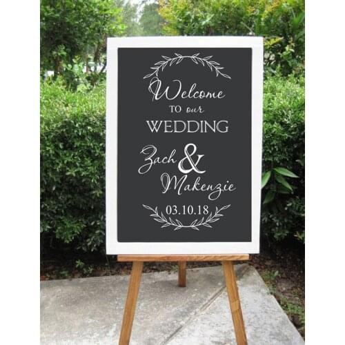 Personalized Welcome Sign Decal for Wedding Welcome to Our Wedding Decor Prop Custom Vinyl Art Stickers DIY Murals Home Decor