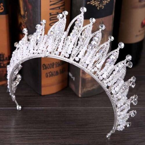 Luxury Crystal Rhinestone Big Bridal Tiaras and Crown Princess Queen Pageant Headpiece Jewelry Wedding Bride Hair Accessories BH