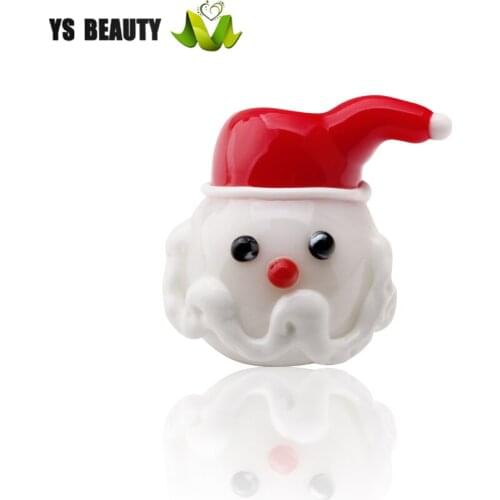 Santa Claus shape glass beads puppy glass beads beads small ornaments with beads diy handmade rope bracelet cute bracelet