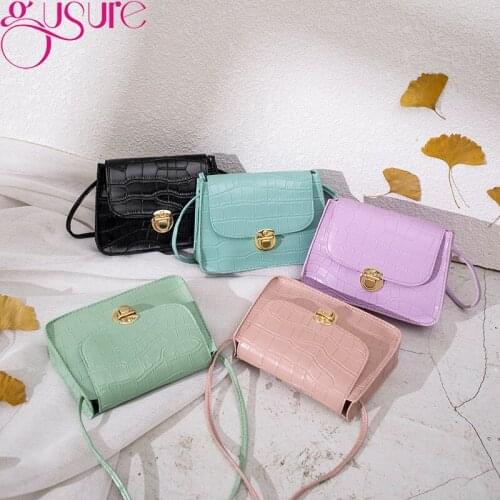 Gusure Mini Flap Strap Crossbody Bag Ladies Designer Handbags Casual Cellphone Messenger Bags For Women Shoulder Lock Bag Bolsas