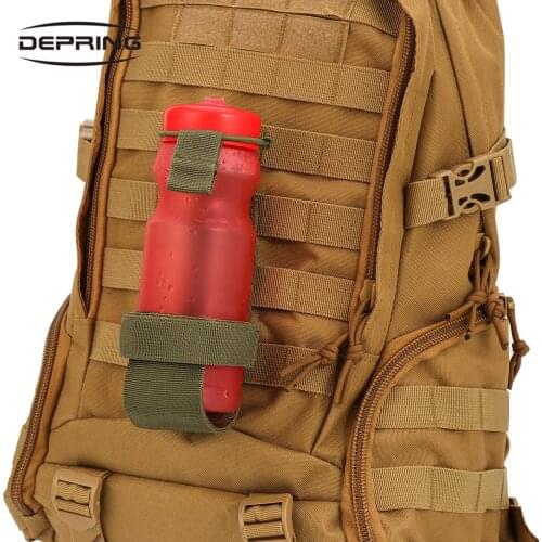 Tactical Outdoor Mens Molle Water Bottle Holder Pouch Nylon Kettle Carrier Pouch Travel Canteen Holder for Hunting
